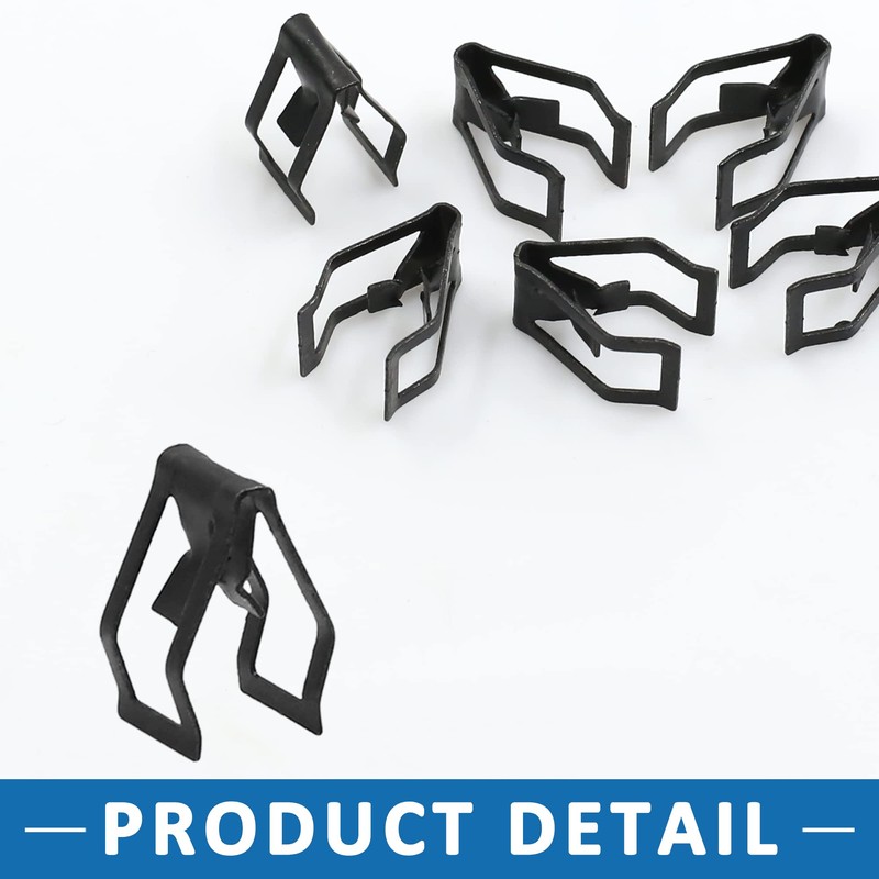 A ABSOPRO Console Dash Trim Clip 11.5x17mm Rivet Metal Black(Set