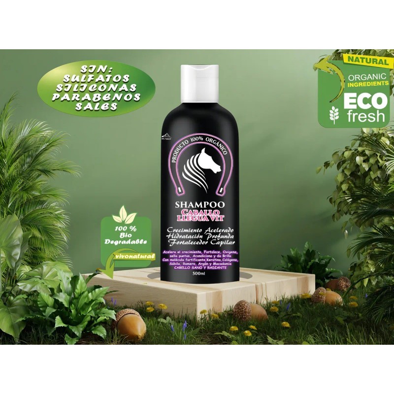 Shampoo Cola Caballo Keratina Crecimiento Capilar 500ml