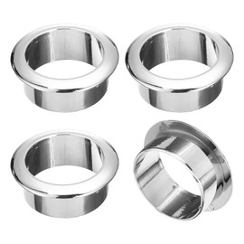 QUARKZMAN 4-Piece Cable Hole Cover, 35mm (1-3/8") ABS Office Desk Cable Wire Cable Grommet, Cable Organizer for Office Desktop Wire, Silver