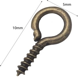 Arti-Cipes Screw Heatons x 200 Pieces UV Resin Accessories Parts Metal Fittings Handmade Craft DIY (0.2 x 0.4 inches (5 x 10 mm), Bronze)