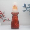 CFDECOR Mercury Glass Pillar Candle Pedestal Holders with Fairy Lights,