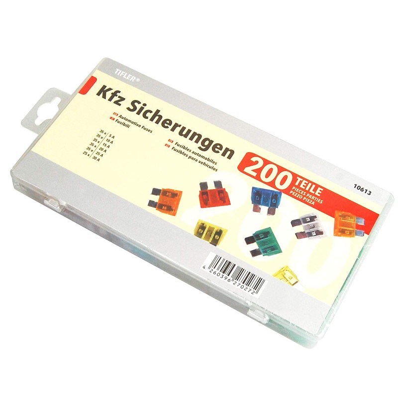 200 Car Fuses Assortment 5A-30A 19mm 200 Blade Fuses Car