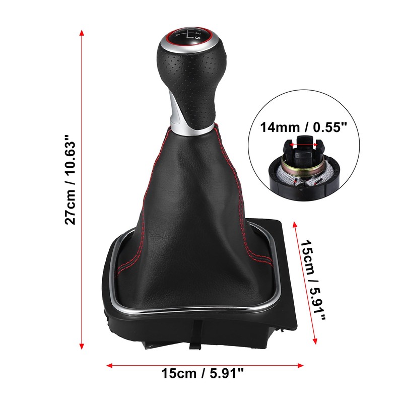 X AUTOHAUX Car Gear Stick Boot Cover 5 Gears
