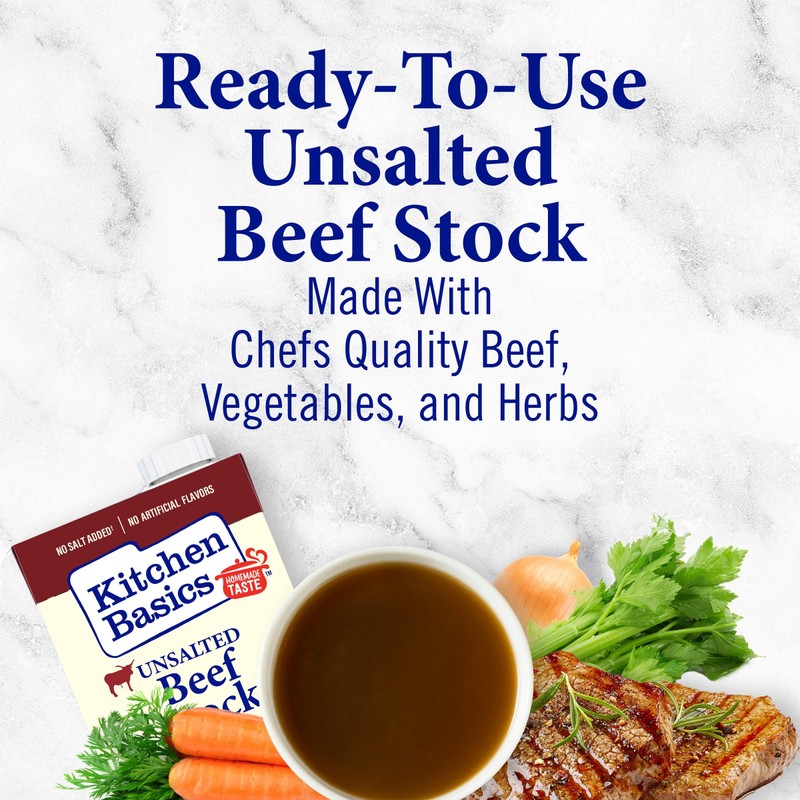 Kitchen Basics® Unsalted Beef Stock, 32 oz. Carton