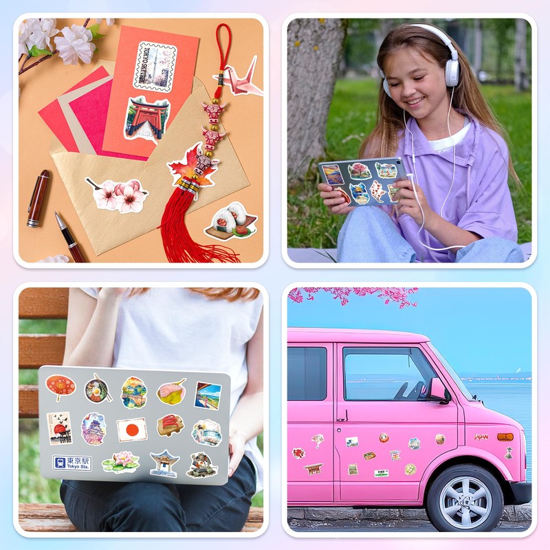 CKXTYNG 200PCS Japanese Stickers, Japan Travel Sticker Pack