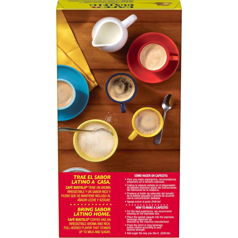 Café Bustelo Aluminum Espresso Capsules, Dark Roast Coffee, Nespresso Original