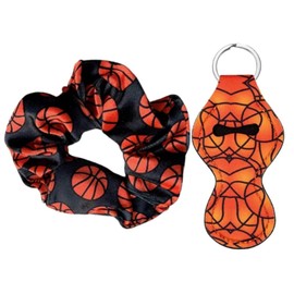 Soporte para coleteros de baloncesto y bastoncillo para niñas, accesorios para el pelo de baloncesto, sin arrugas, set de regalo de terciopelo de alta calidad