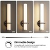 AIJIASI Black Wall Sconces Set of 2, 18 inch Bathroom