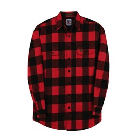 Big and Tall Heavy Duty Brawny Premium Flannel Shirts in Buffalo Plaid USA Made to 5X-Tall (Red Buffalo Plaid, 4X-Tall)