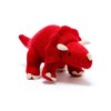 Best Years Small Knitted Red Triceratops Dinosaur Baby Rattle. Suitable