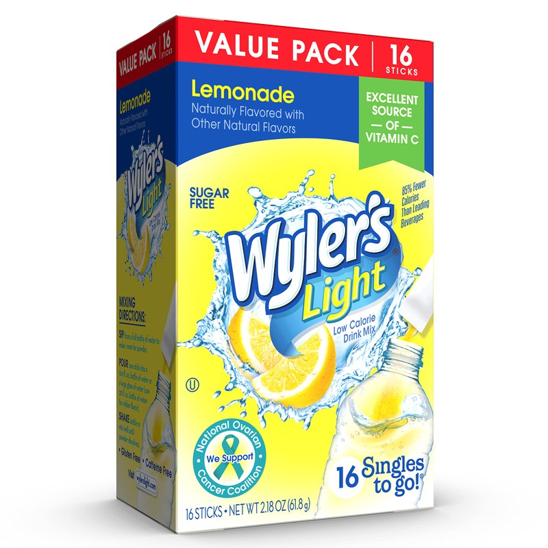 Wyler's Light Singles To Go Powder Packets, Water Drink Mix,