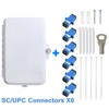 KETGUFF 6-Port Fiber Optic Distribution Box - Waterproof ABS Plastic,
