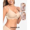 LetsJoli Wireless Bras for Women No Underwire Seamless Push Up