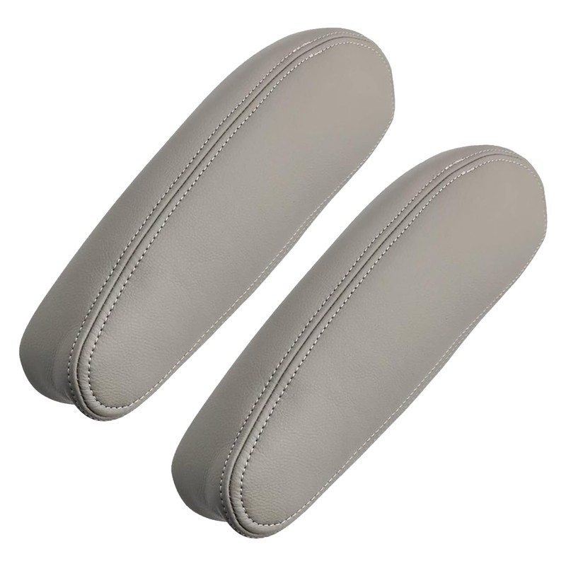 BABERGOU 922 Gray Leather Driver & Passenger Side Armrest Cover