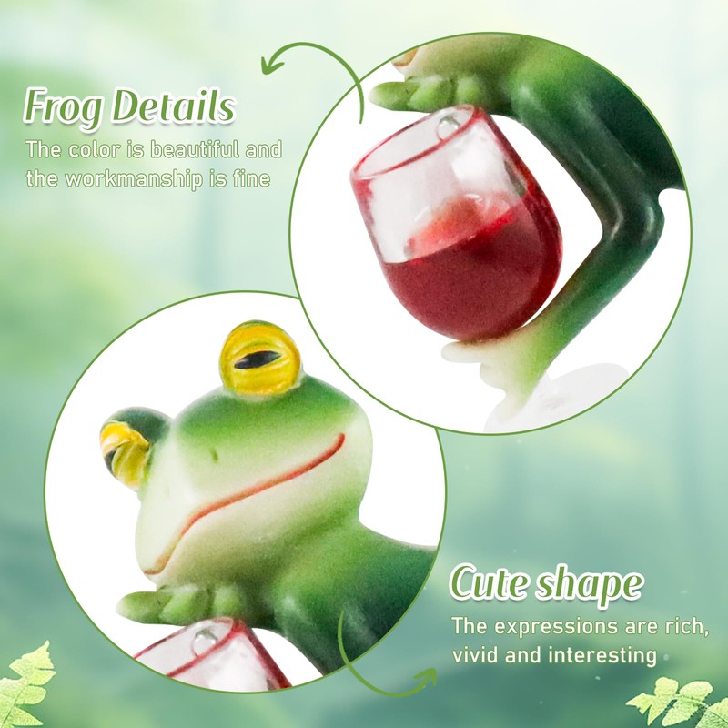 Znnhnn Hanging Frogs, Flower Pot, Hanging Frogs, Decorative Figures (Green-3)