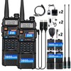 BAOFENG Radio UV-5R Ham Radio(4pcs Batteries), Handheld 8W Upgrade Long