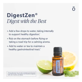 doTERRA DigestZen 15ml - Pure Essential Oil Digestive Blend with Peppermint, Ginger and Other Natural Oils to Help Reduce Gas, Indigestion and Upset Stomach