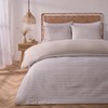 OHS Double Bedding Covers Embossed Stripe, Soft Warm Comfy Fabric