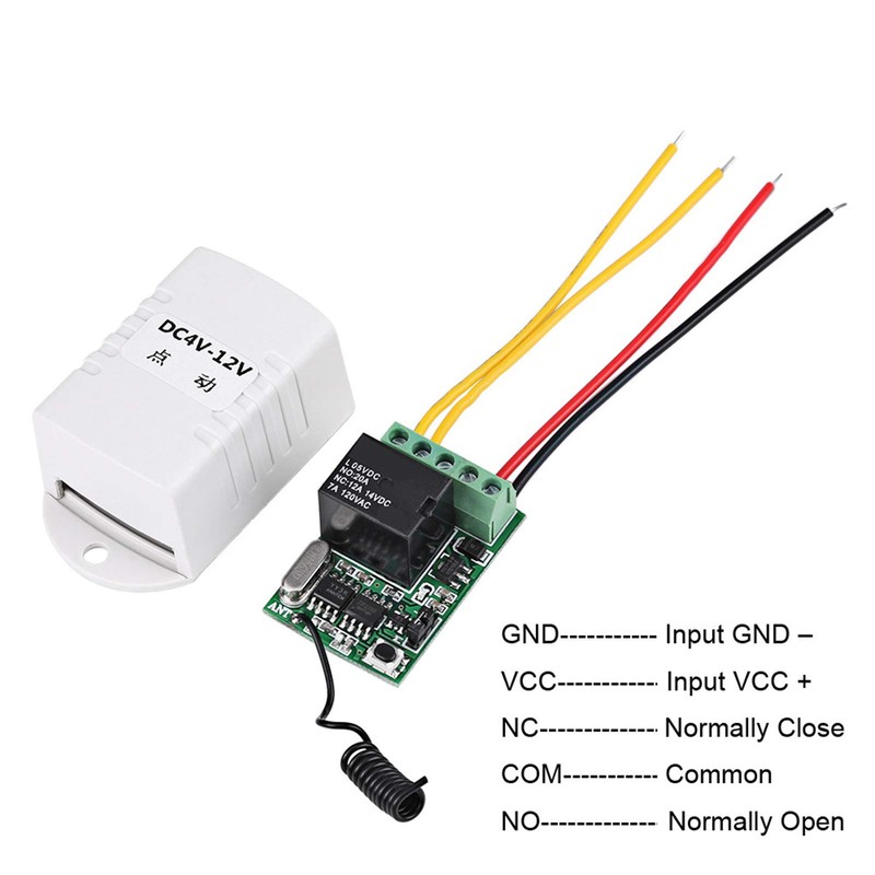 Eujgoov DC 4V 5V 6V 7.4V 9V 12V Radio Relay