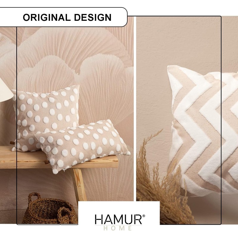 HAMUR HOME Set of 2 Cushion Covers, 30 x 50