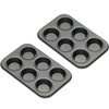 U-COOK Muffin Tin Quality Non Stick Trays 6 Hole Baking