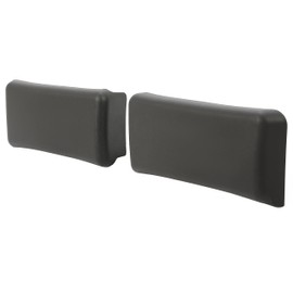 KUAFU Front Bumper Guards Pads Compatible with 2009-2014 Ford F150 Replacement for 9L3Z17E810B FO1053100 Left Driver and Right Passenger Bumper Trim Set Molding Insert Cap Black