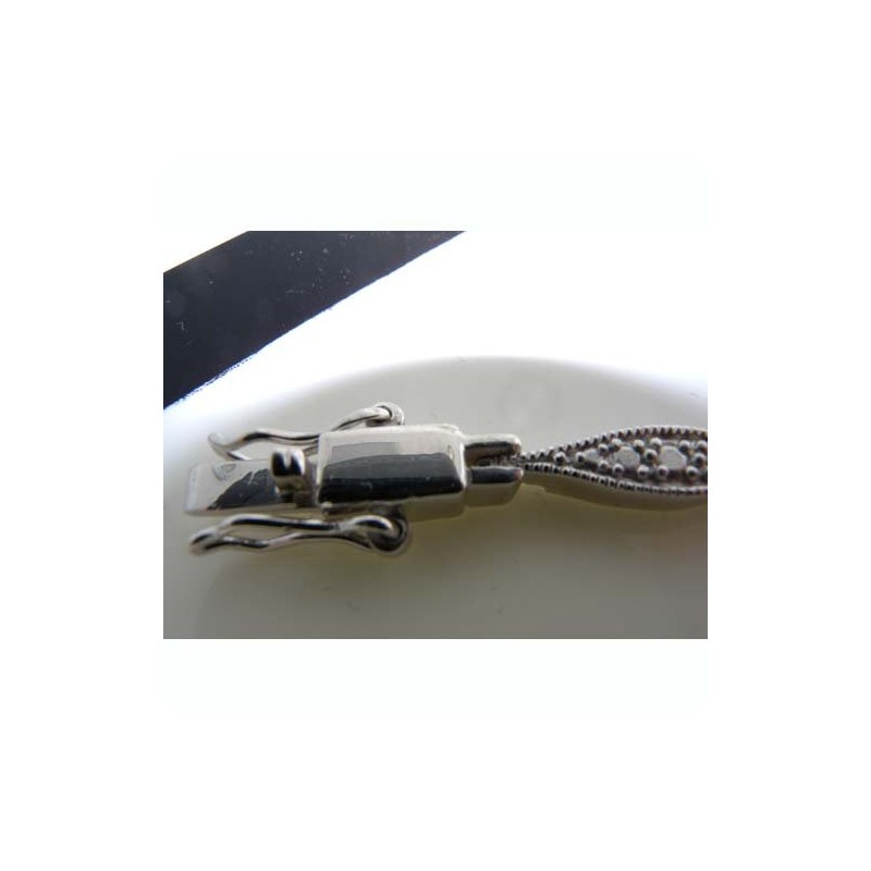 Ladies Sterling Silver Gemset 7" Bracelet Bangle