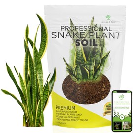 Professional Snake Plant Soil | Large 2.2 Quarts Ready to Use for Snake Plants | Peat Moss, Coco Coir, Perlite, Dolomite | Made in USA