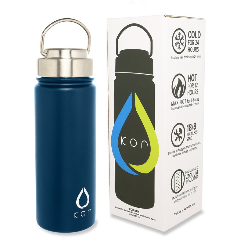 KOR Water Rok Stainless Steel Bottle Stainless Steel Sapphire 7