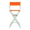 30" Director's Chair White Frame-Tangerine Canvas