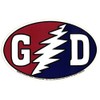 Grateful Dead "GD" with Lightening Bolt - Bumper Sticker/Decal (5.5"