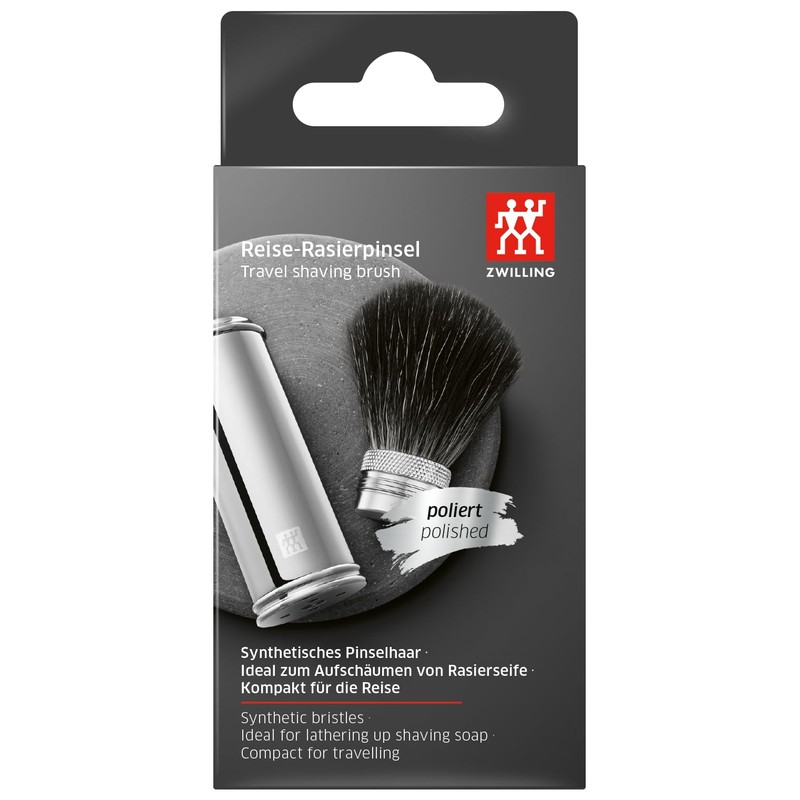 ZWILLING Travel Shaving Brush with Synthetic Hair for Travel, Vegan,