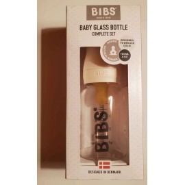 BIBS Baby Glass Bottle Complete Set - 110ml 4 Ounces - New In Box