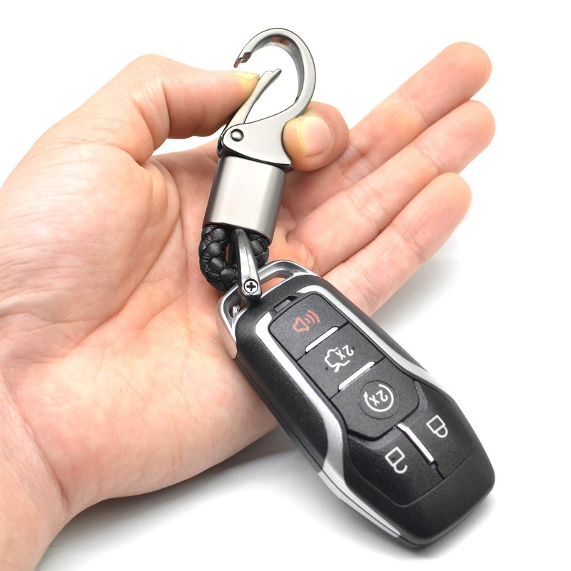 Car Key Chain 2PCS, Key Fob Keychains Leather Holder Sturdy