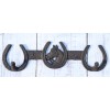 Ebros Gift Rustic Western Horse Head With 3 Horseshoes Lucky