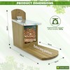 Garden Squirrel Feeder with Metal Roof - Natural Wood with
