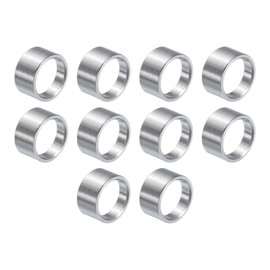 uxcell 10pcs Stainless Steel Spacer 12mm Bore x 15mm OD x 8mm Length Screw Bushing Plain Finish Round Metal Spacer for 12mm ID Screws Bolts and Rods