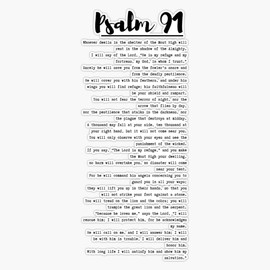 psalm 91 Bumper Sticker Vinyl Decal 5 inches
