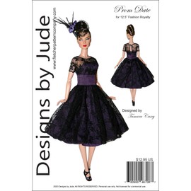 Prom Date Doll Clothes Sewing Pattern for 12.5" Fashion Royalty Dolls Integrity