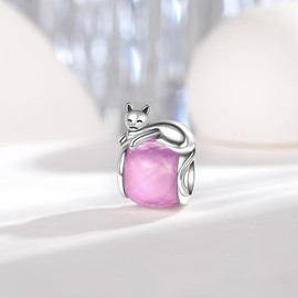 BIZK Women's Charm Pendant for Bracelet 925 Sterling Silver Charm Bead Pendant for European Bracelets and Necklaces, Sterling Silver