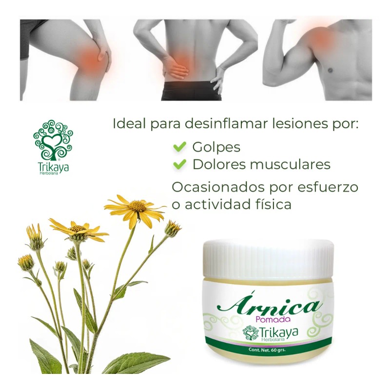 Pomada De Arnica De Trikaya Herbolaria Sin Aroma