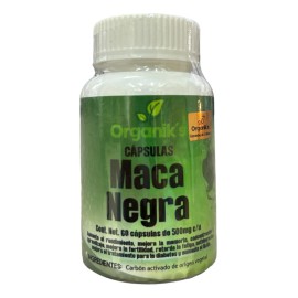 Suplemento En Cápsula Organik's Maca Peruana De Maca Negra X 500mg