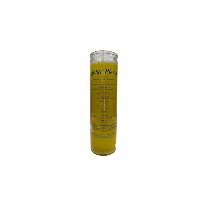 Generic Solar Plexus Chakra 7 Day Yellow Candle