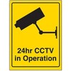 V Safety 24Hr CCTV Camera In Operation Sign - 100mm