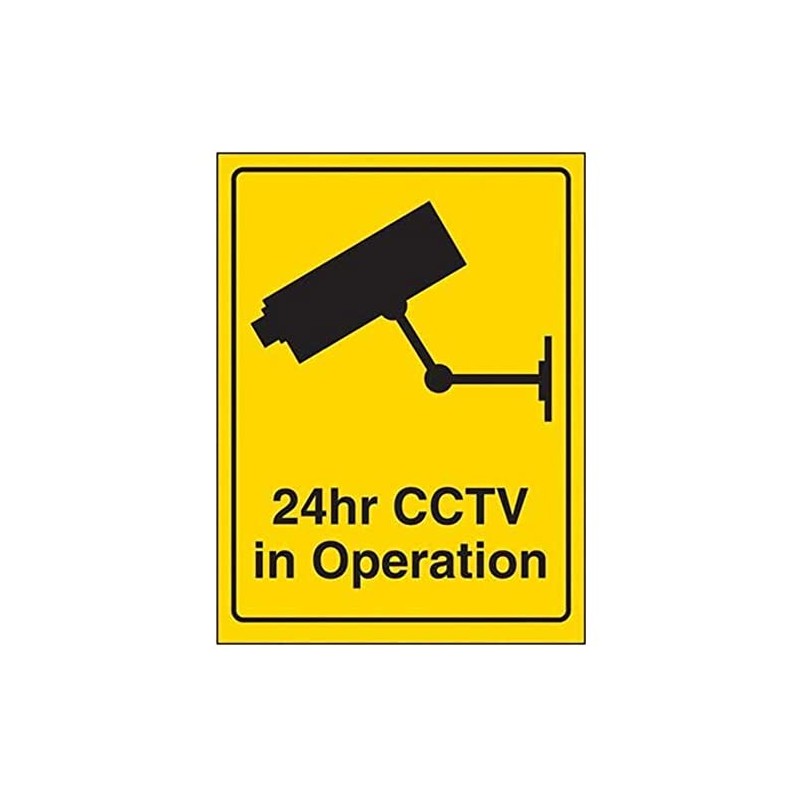 V Safety 24Hr CCTV Camera In Operation Sign - 100mm