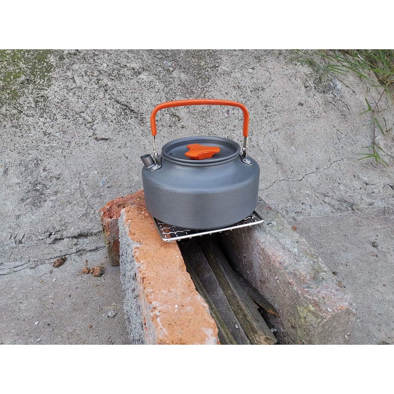 2Peices Backpacker Bushcraft Grill Grate Stainless Steel BBQ Cooking Grill