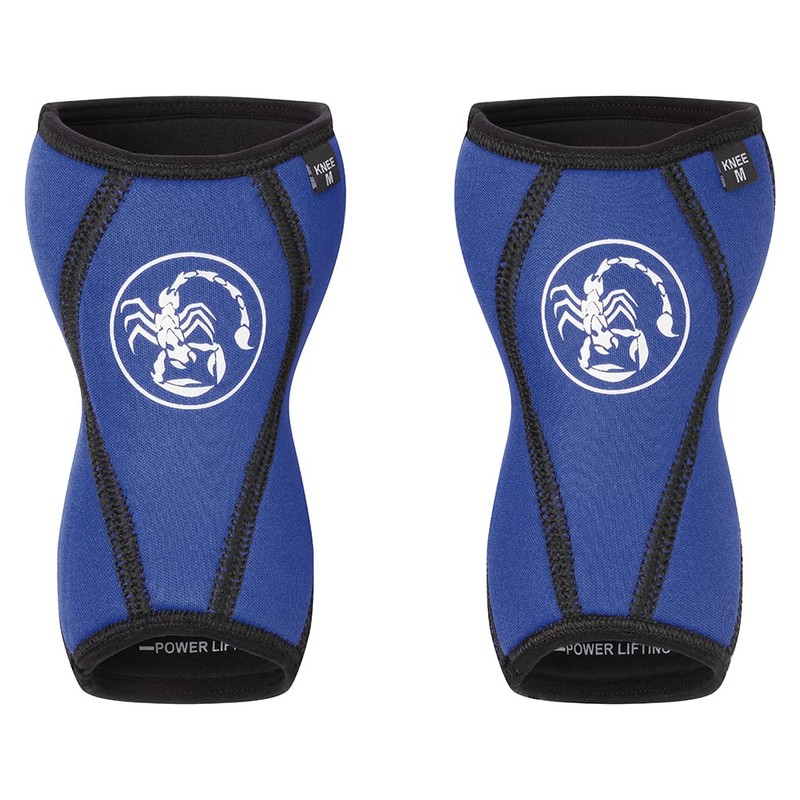 Scorpion Power Lifting Knee Sleeves for Weight Lifting 7mm Neoprene