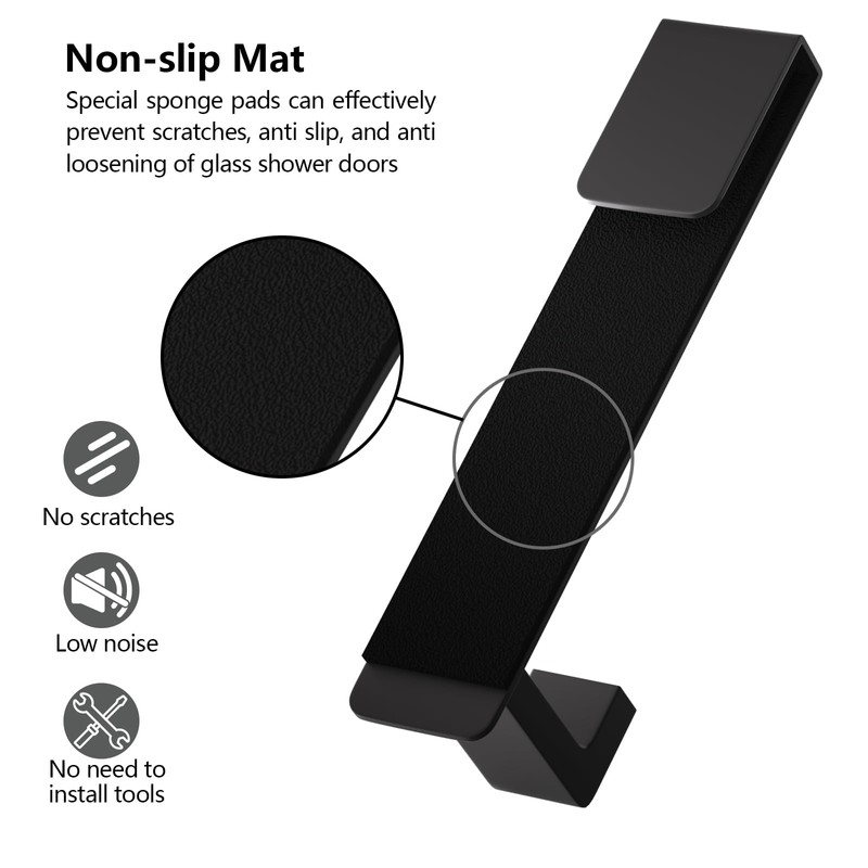 PMMASTO Shower Door Hooks, (7.5 Inch) Extended Over Door Hooks