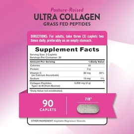 Nature's Truth Hydrolyzed 1000 Mg Collagen Type I & Iii with Vitamin C, 90 Count