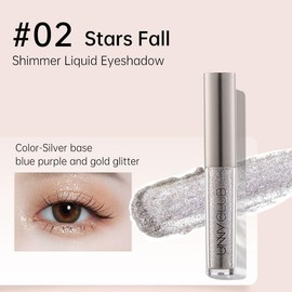 unny club 2 in 1 Eyeshadow & Brush, UNNY CLUB, Long-lasting, Smoothly, Waterproof & Sweatproof, Shapeable Brush Head, Eye Makeup liquid, Pearl,Matte - Color: #02 Stars Fall